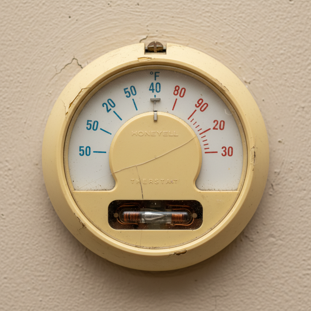 Old Analog Mechanical Thermostat